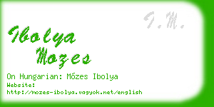 ibolya mozes business card